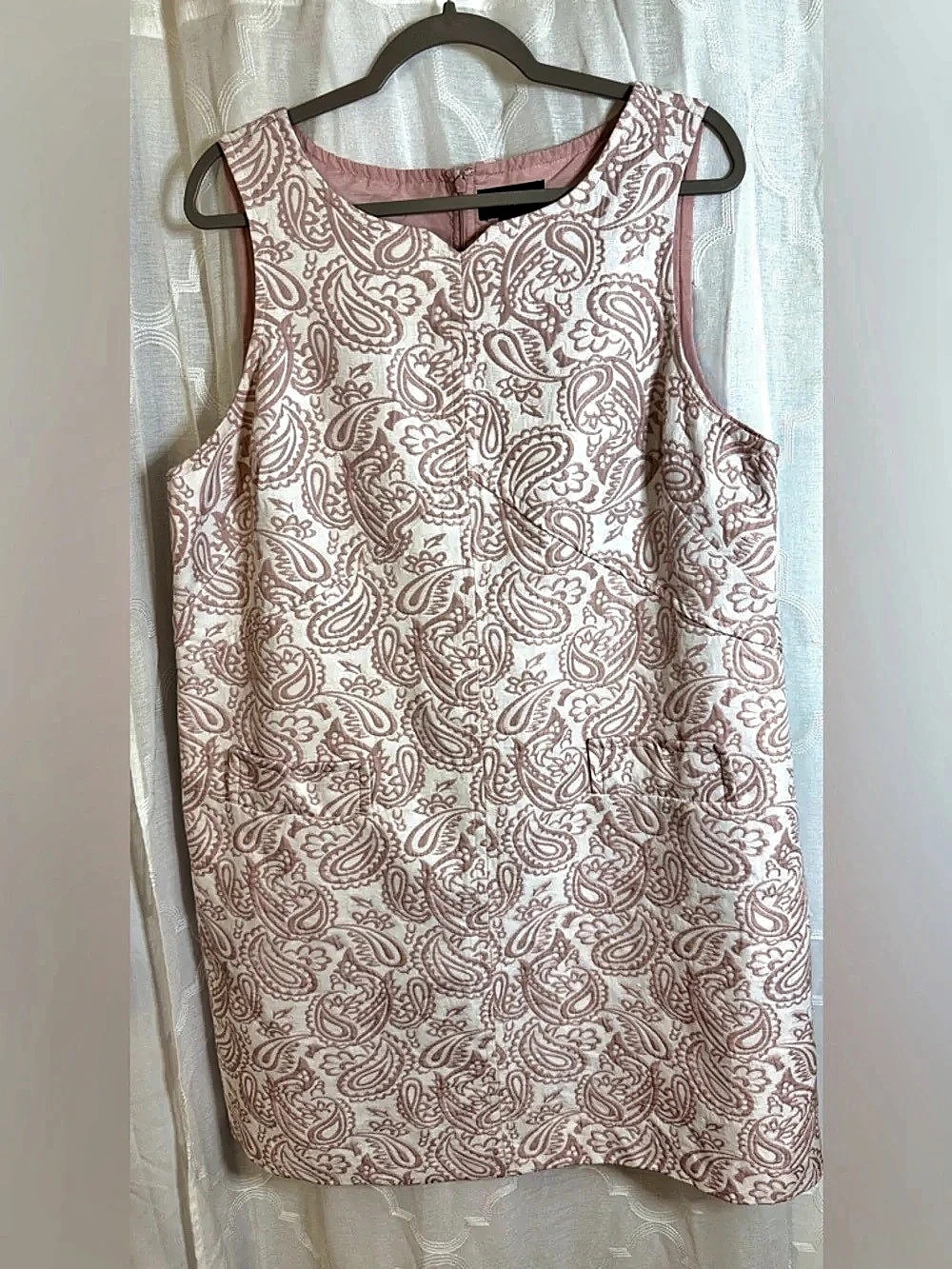 Paisley Mini Dress in Pink & White Like New